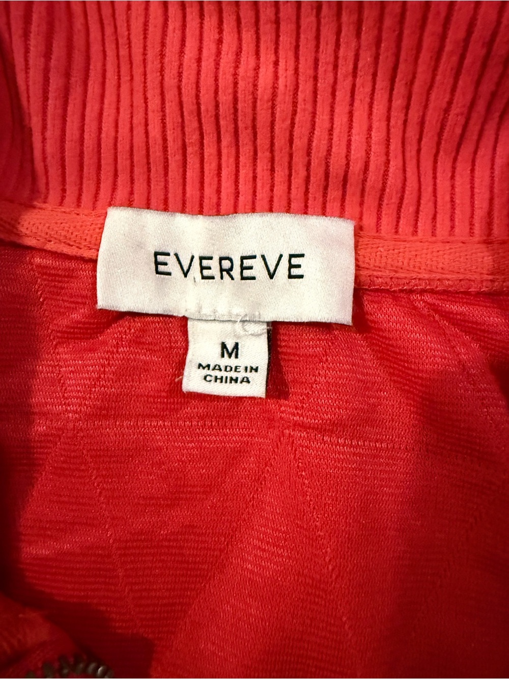 EVEREVE Pink Quilted Half Zip Pullover Sweatshirt Mock Neck Medium - Picture 4 of 13